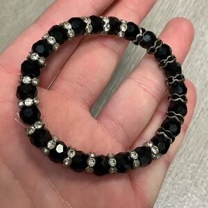 Elegant Black Beaded Bracelet